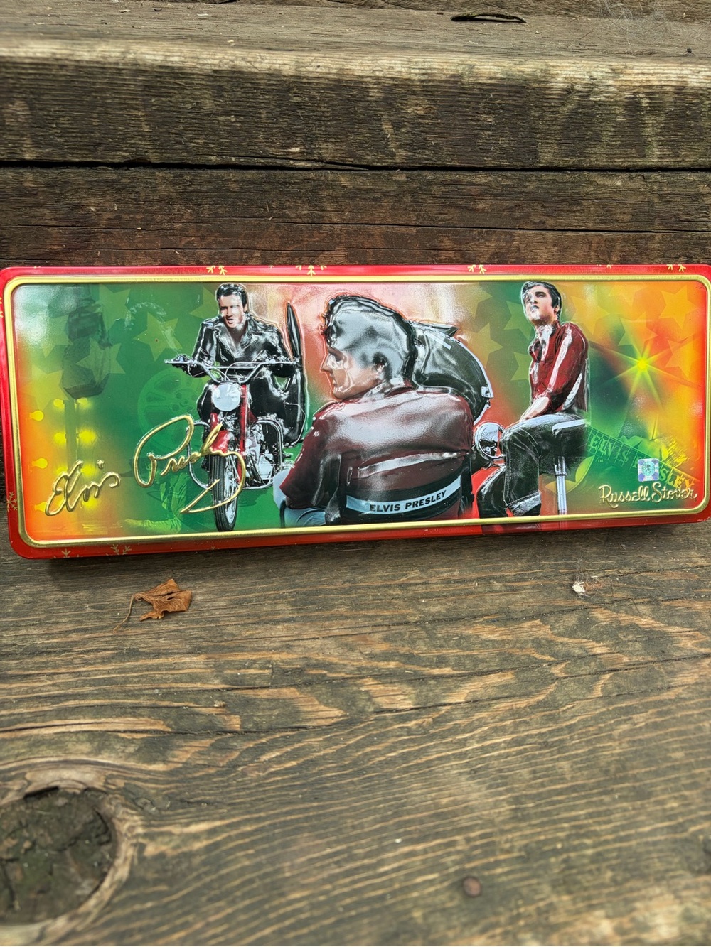 Vintage 2002 Russel Stover Elvis Presley  Decorative Metal Tin